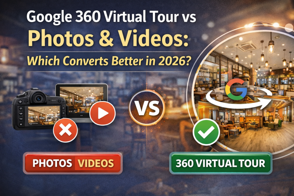 Google 360 Virtual Tour vs Still Photos & Videos: Which Converts Better ?